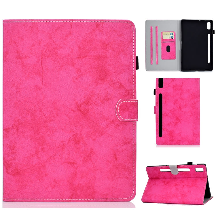 For Lenovo Tab P11 Pro Gen 2 Marble Style Cloth Texture PU Tablet Protective Case