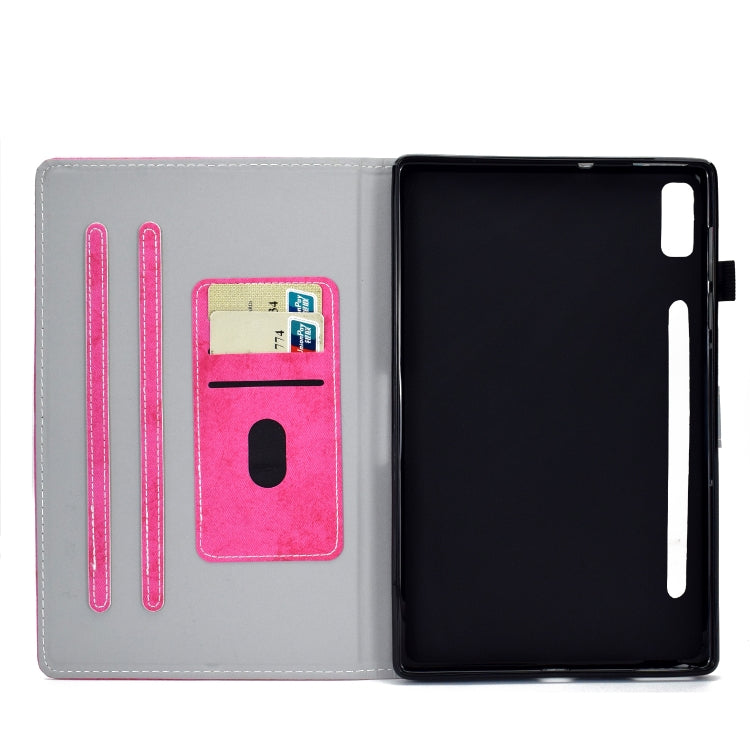 For Lenovo Tab P11 Pro Gen 2 Marble Style Cloth Texture PU Tablet Protective Case