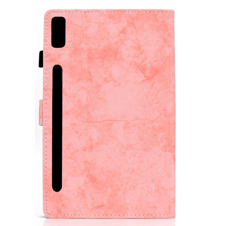 For Lenovo Tab P11 Pro Gen 2 Marble Style Cloth Texture PU Tablet Protective Case