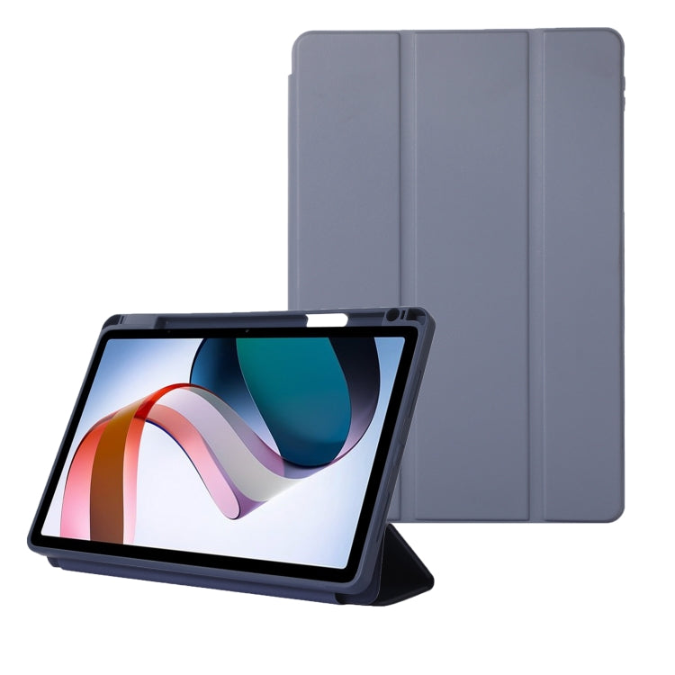 For Xiaomi Redmi Pad 10.61 Solid Color 3-folding Leather Tablet Case