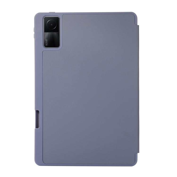 For Xiaomi Redmi Pad 10.61 Solid Color 3-folding Leather Tablet Case