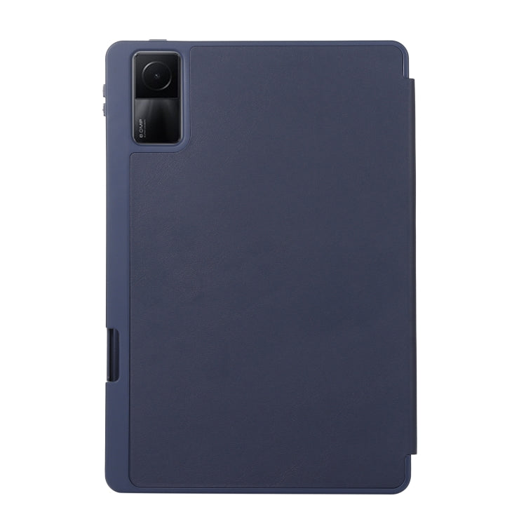 For Xiaomi Redmi Pad 10.61 Solid Color 3-folding Leather Tablet Case