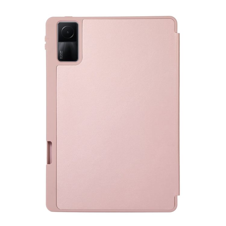 For Xiaomi Redmi Pad 10.61 Solid Color 3-folding Leather Tablet Case
