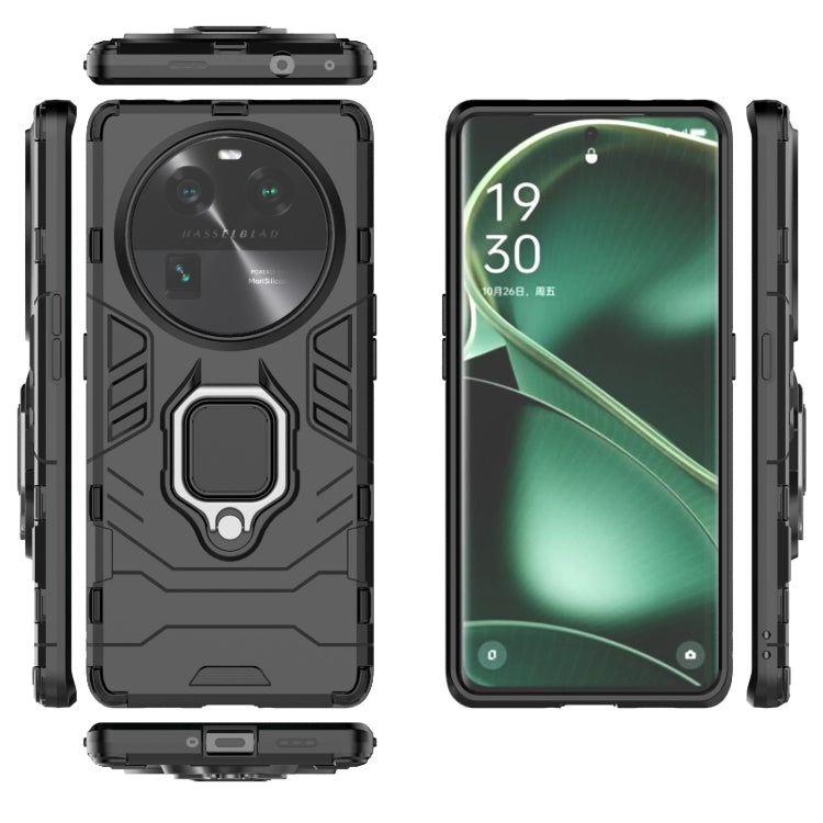 For OPPO Find X6 Magnetic Ring Holder PC + TPU Phone Case