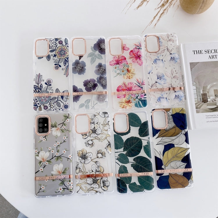 For Samsung Galaxy A14 5G High Translucent Electroplating Flower Pattern TPU + PC Phone Case