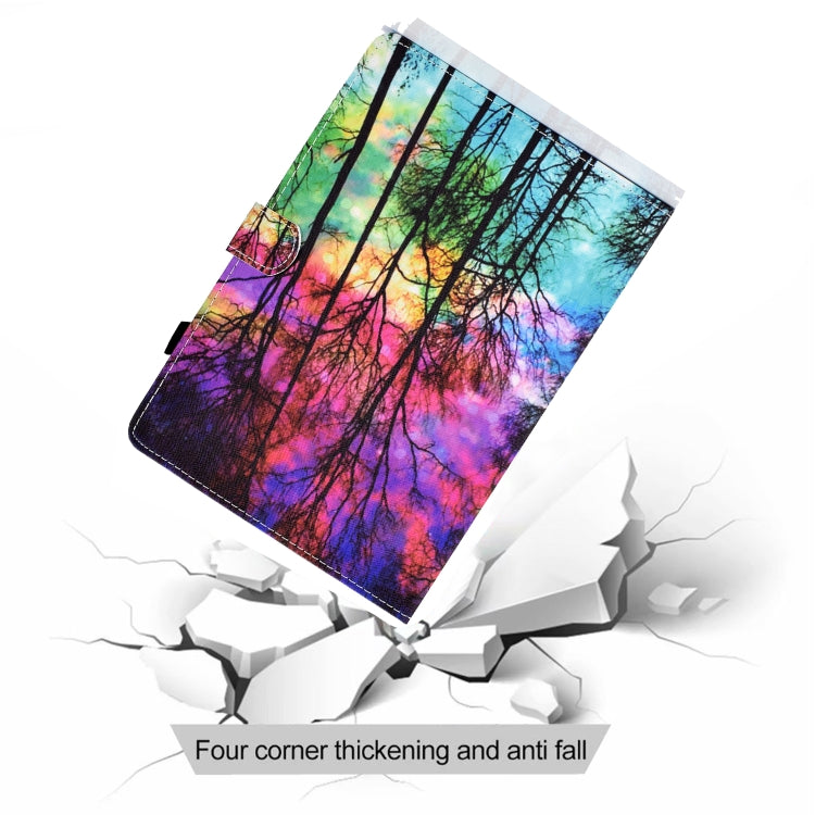 For Lenovo Tab M9 Sewing Thread Horizontal Painted Tablet Leather Case