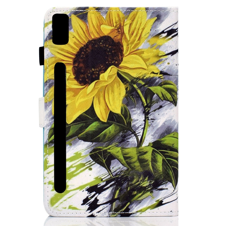 For Lenovo Tab M9 Sewing Thread Horizontal Painted Tablet Leather Case