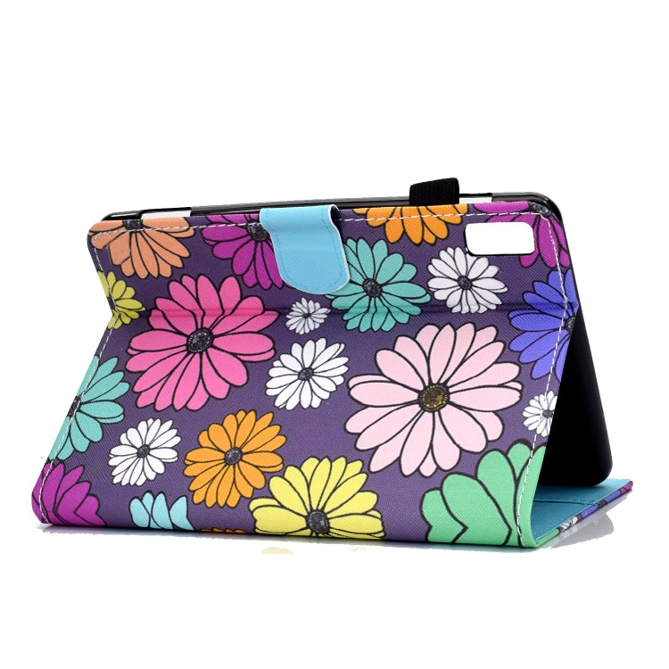 For Lenovo Tab P11 Gen 2 Sewing Thread Horizontal Painted Tablet Leather Case