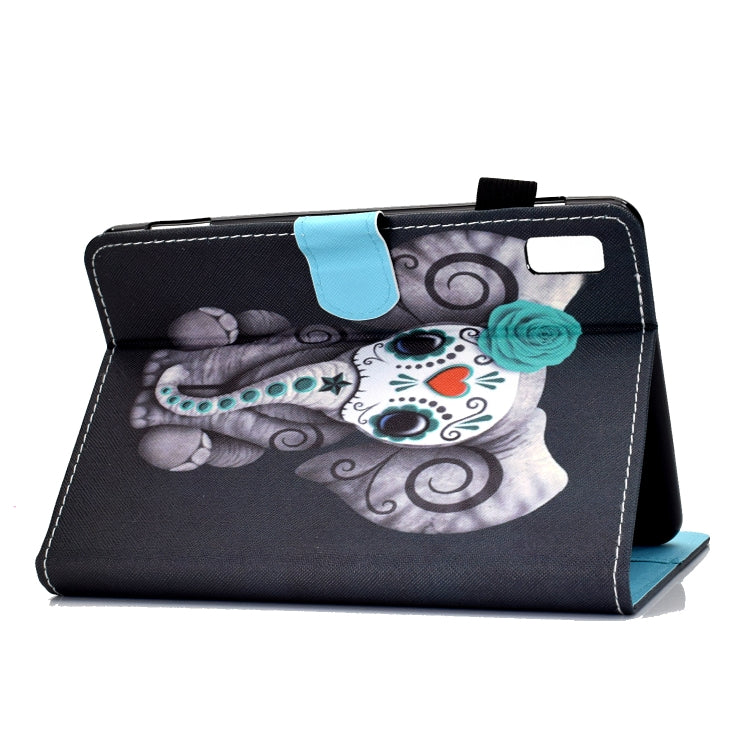 For Lenovo Tab P11 Gen 2 Sewing Thread Horizontal Painted Tablet Leather Case