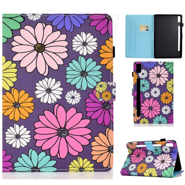 For Lenovo Tab P11 Pro Gen 2 Sewing Thread Horizontal Painted Tablet Leather Case