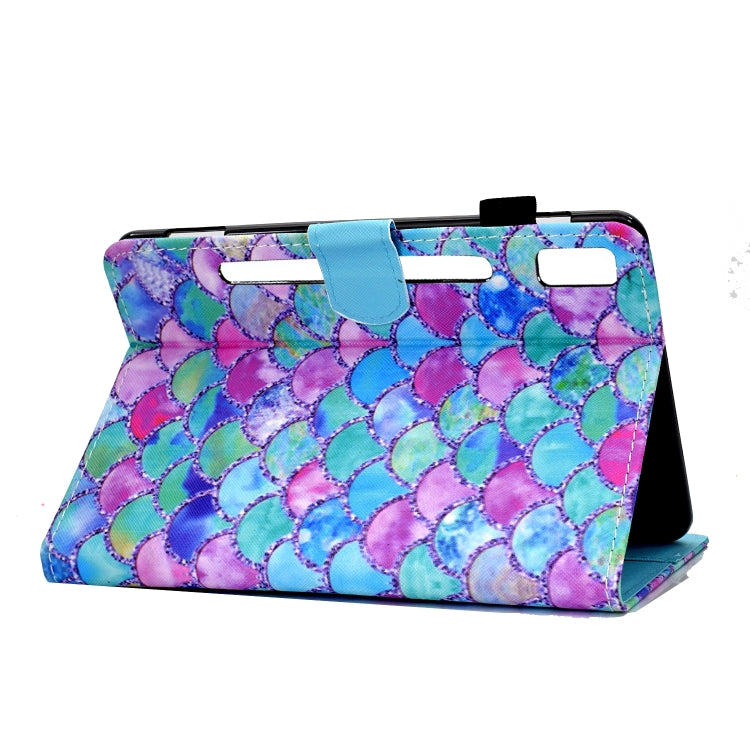 For Lenovo Tab P11 Pro Gen 2 Sewing Thread Horizontal Painted Tablet Leather Case