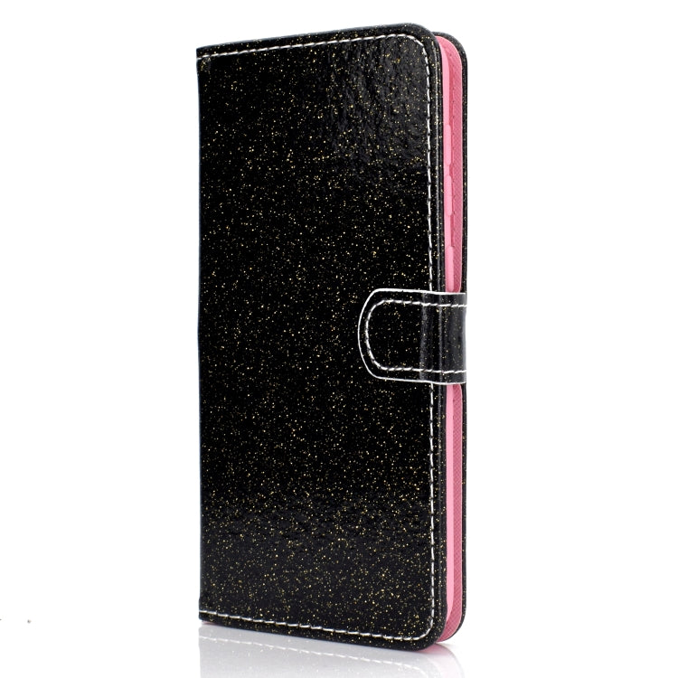 For Samsung Galaxy A30 / A20 Glitter Powder Horizontal Flip Leather Case with Card Slots & Holder & Photo Frame & Wallet