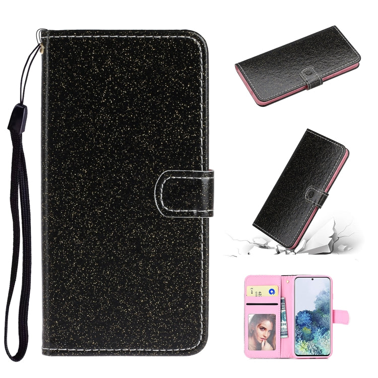 For Samsung Galaxy A31 Glitter Powder Horizontal Flip Leather Case with Card Slots & Holder & Photo Frame & Wallet