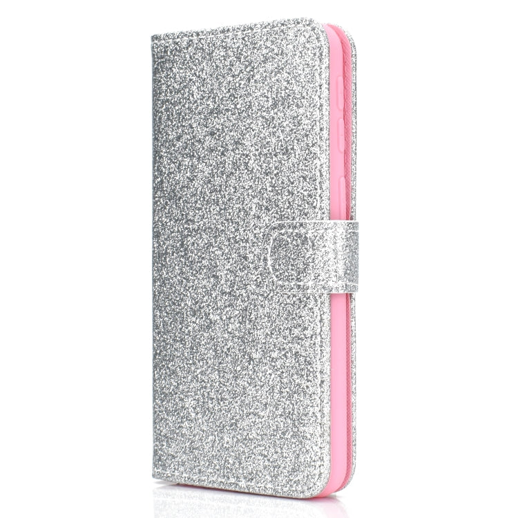 For Samsung Galaxy A40 Glitter Powder Horizontal Flip Leather Case with Card Slots & Holder & Photo Frame & Wallet