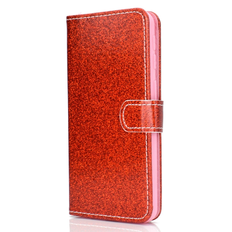 For Samsung Galaxy A40 Glitter Powder Horizontal Flip Leather Case with Card Slots & Holder & Photo Frame & Wallet