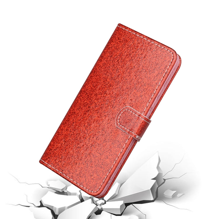 For Samsung Galaxy A41 Glitter Powder Horizontal Flip Leather Case with Card Slots & Holder & Photo Frame & Wallet