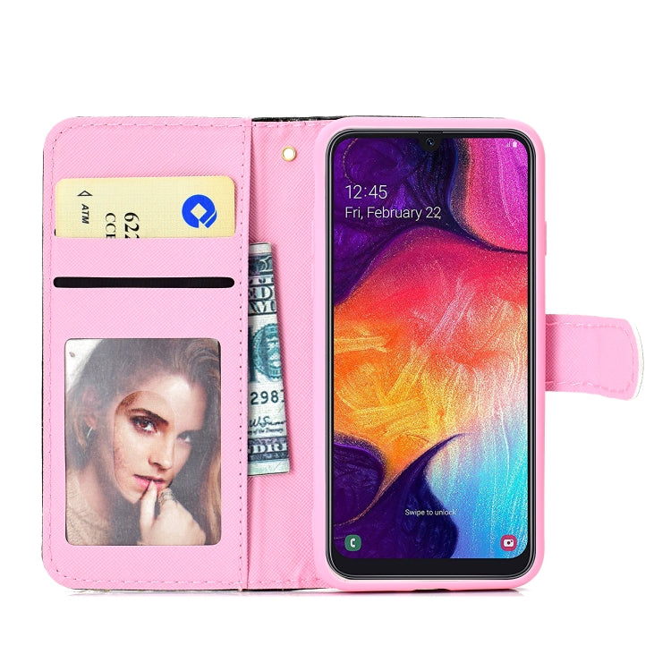 For Samsung Galaxy A41 Glitter Powder Horizontal Flip Leather Case with Card Slots & Holder & Photo Frame & Wallet