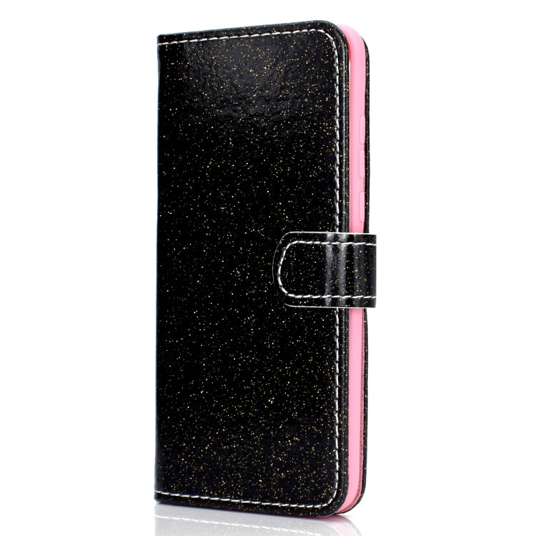 For Samsung Galaxy A50 Glitter Powder Horizontal Flip Leather Case with Card Slots & Holder & Photo Frame & Wallet