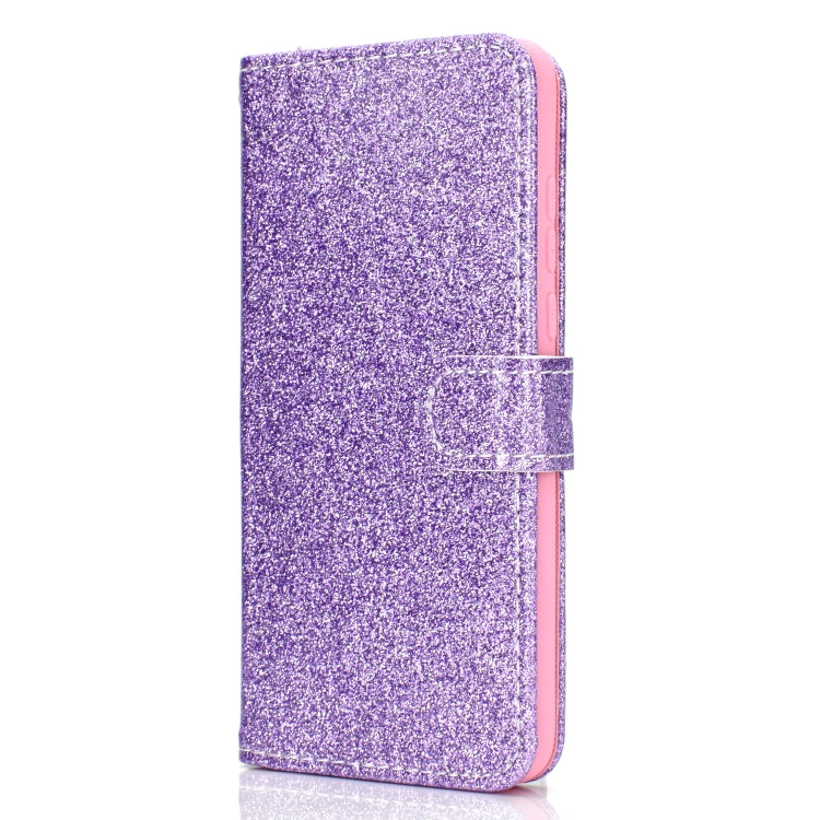 For Samsung Galaxy A50 Glitter Powder Horizontal Flip Leather Case with Card Slots & Holder & Photo Frame & Wallet