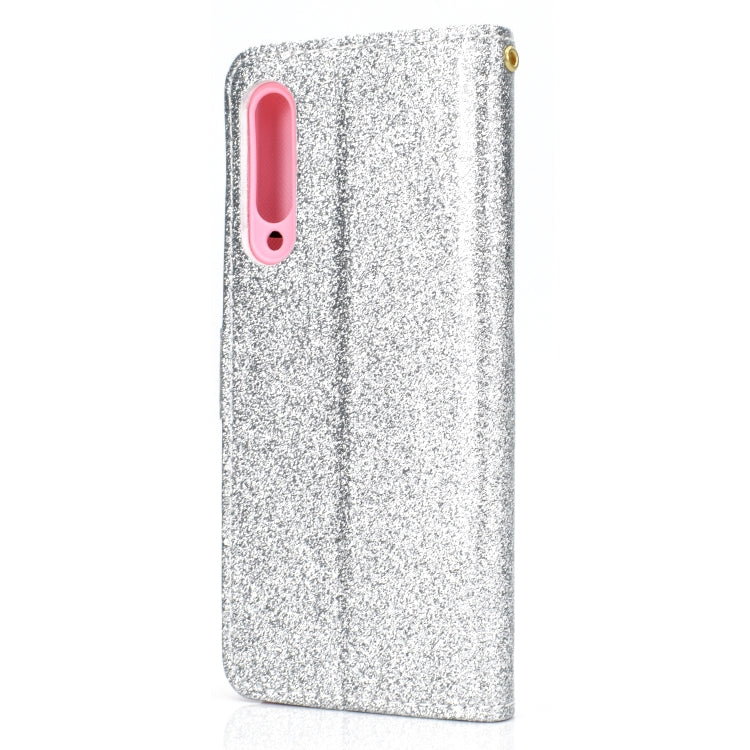 For Samsung Galaxy A70 Glitter Powder Horizontal Flip Leather Case with Card Slots & Holder & Photo Frame & Wallet