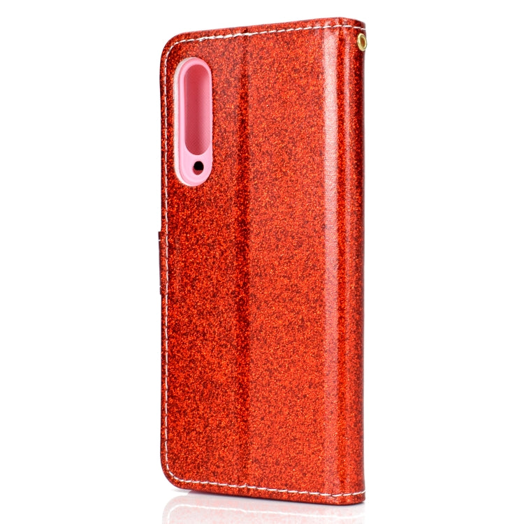 For Samsung Galaxy A70 Glitter Powder Horizontal Flip Leather Case with Card Slots & Holder & Photo Frame & Wallet