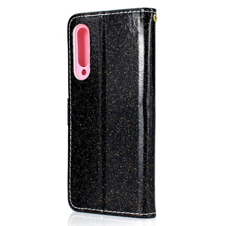 For Samsung Galaxy A70 Glitter Powder Horizontal Flip Leather Case with Card Slots & Holder & Photo Frame & Wallet