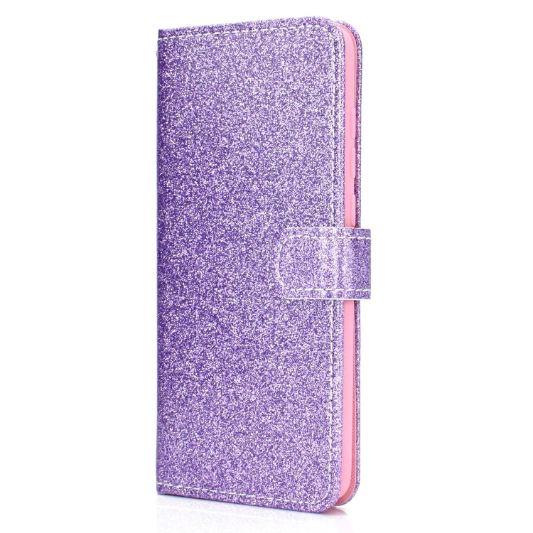 For Samsung Galaxy A70 Glitter Powder Horizontal Flip Leather Case with Card Slots & Holder & Photo Frame & Wallet