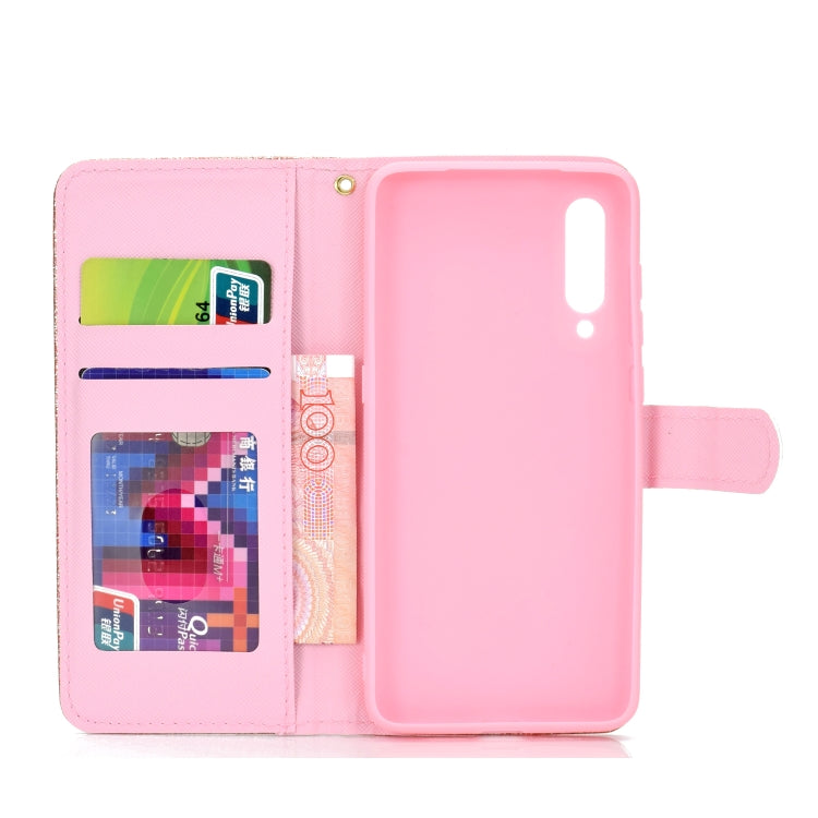 For Samsung Galaxy A70 Glitter Powder Horizontal Flip Leather Case with Card Slots & Holder & Photo Frame & Wallet