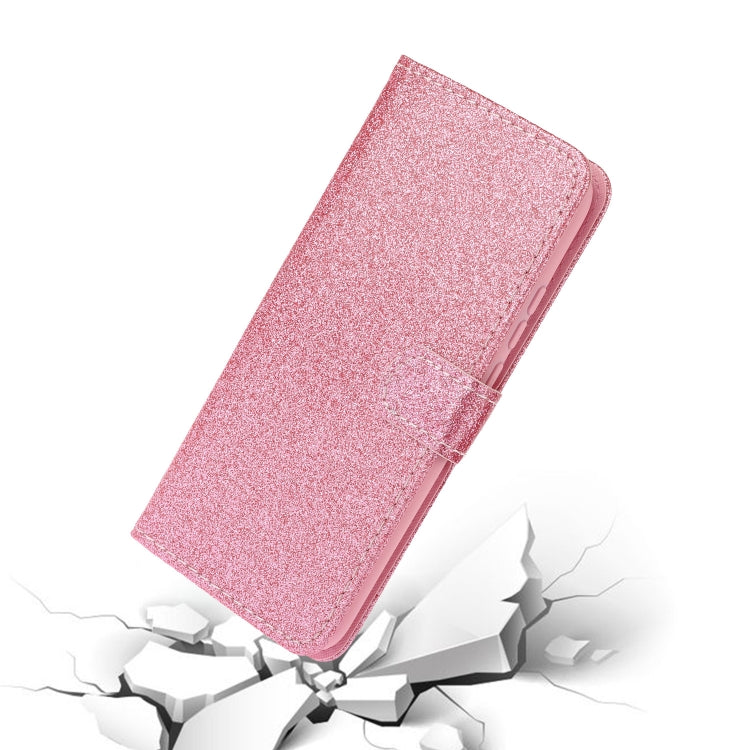 For Samsung Galaxy A71 Glitter Powder Horizontal Flip Leather Case with Card Slots & Holder & Photo Frame & Wallet