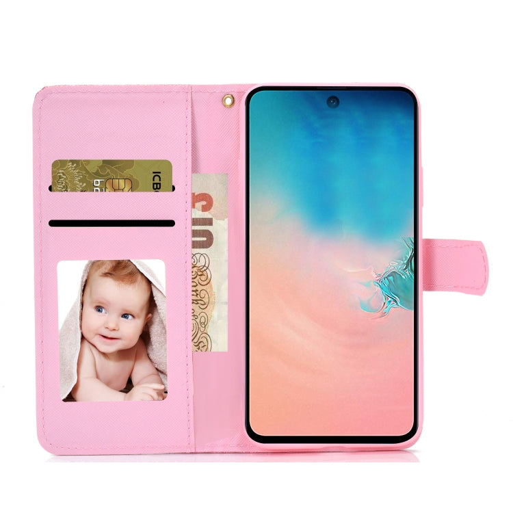 For Samsung Galaxy A71 Glitter Powder Horizontal Flip Leather Case with Card Slots & Holder & Photo Frame & Wallet