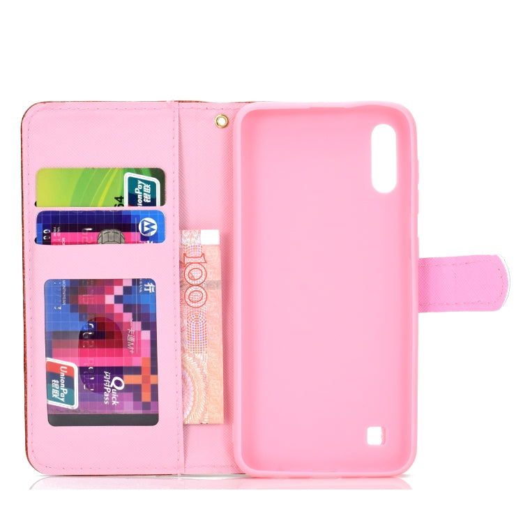 For Samsung Galaxy A10 / M10 Glitter Powder Horizontal Flip Leather Case with Card Slots & Holder & Photo Frame & Wallet