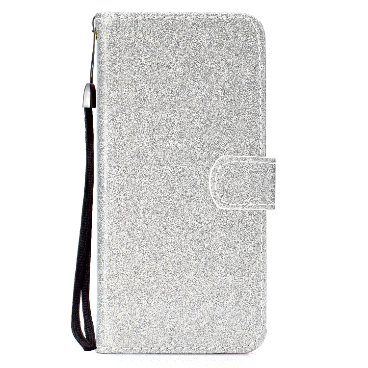 For Samsung Galaxy M20 Glitter Powder Horizontal Flip Leather Case with Card Slots & Holder & Photo Frame & Wallet