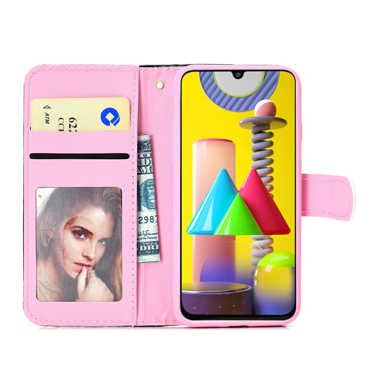 For Samsung M31 Glitter Powder Horizontal Flip Leather Case with Card Slots & Holder & Photo Frame & Wallet