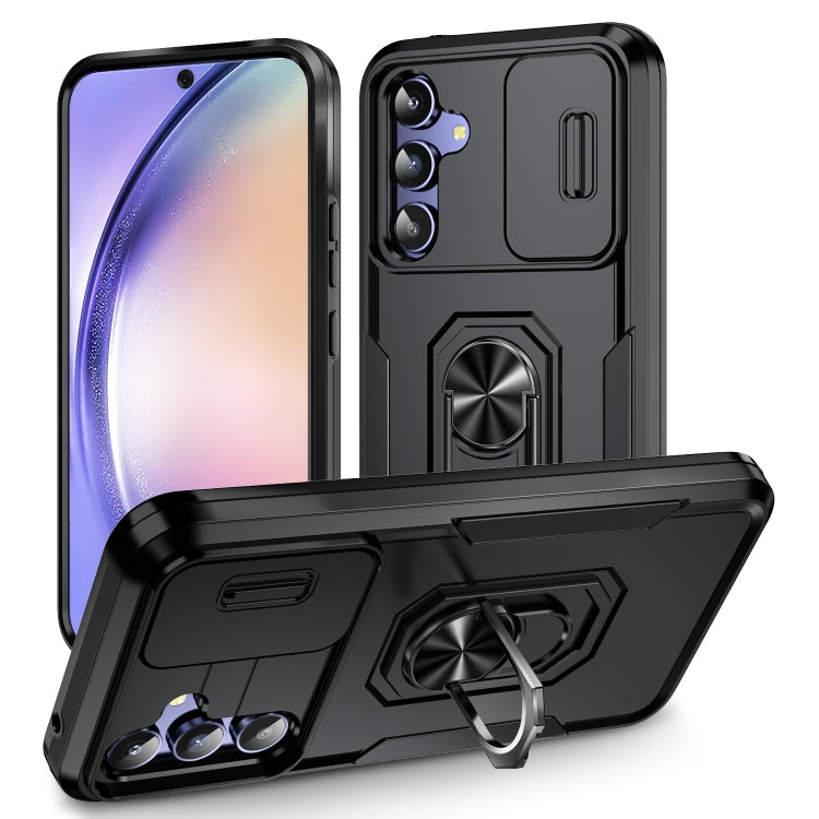 For Samsung Galaxy A54 5G Pioneer Armor Sliding Camshield Phone Case