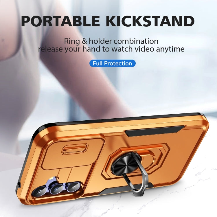 For Samsung Galaxy A54 5G Pioneer Armor Sliding Camshield Phone Case