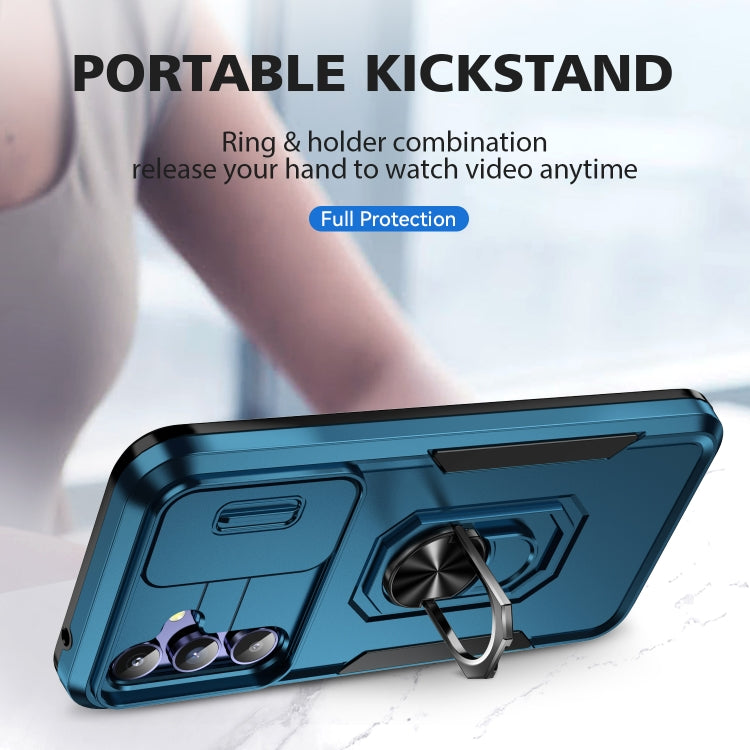 For Samsung Galaxy A54 5G Pioneer Armor Sliding Camshield Phone Case