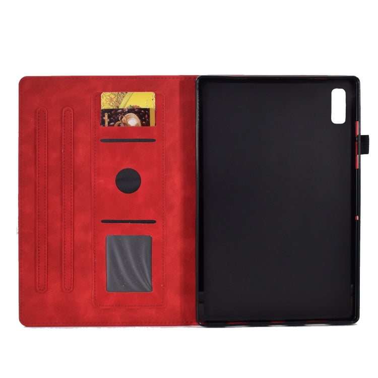 For Lenovo Tab P11 Gen 2 Peony Butterfly Embossed Leather Tablet Case