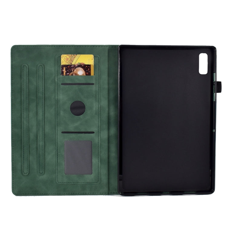 For Lenovo Tab P11 Gen 2 Peony Butterfly Embossed Leather Tablet Case