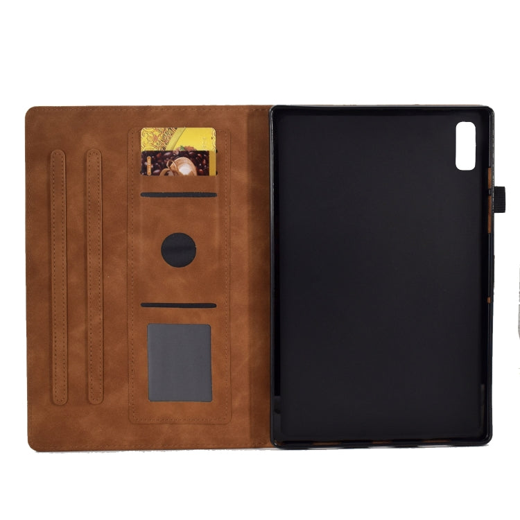 For Lenovo Tab P11 Gen 2 Peony Butterfly Embossed Leather Tablet Case