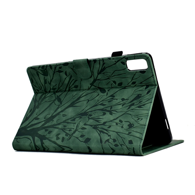 For Lenovo Tab M9 Fortune Tree Pressure Flower PU Tablet Case