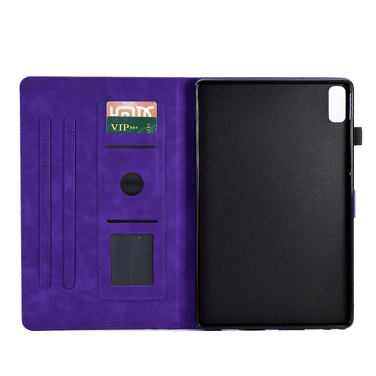 For Lenovo Tab P11 Gen 2 Fortune Tree Pressure Flower PU Tablet Case