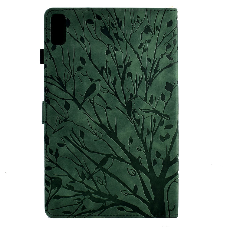 For Lenovo Tab P11 Gen 2 Fortune Tree Pressure Flower PU Tablet Case