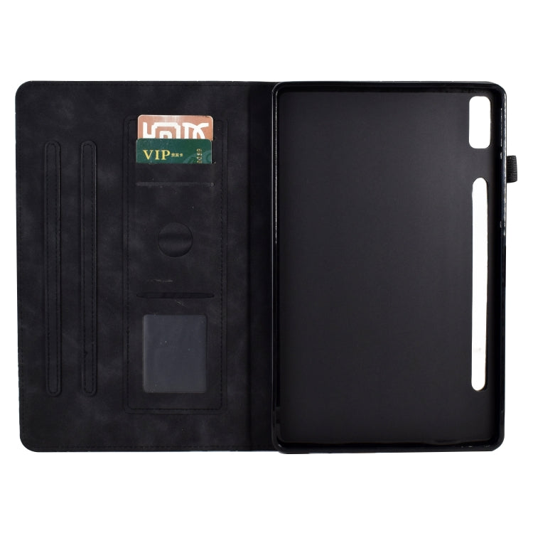 For Lenovo Tab P11 Pro Gen 2 Fortune Tree Pressure Flower PU Tablet Case