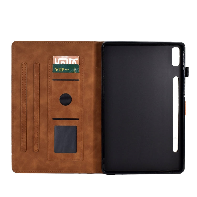 For Lenovo Tab P11 Pro Gen 2 Fortune Tree Pressure Flower PU Tablet Case