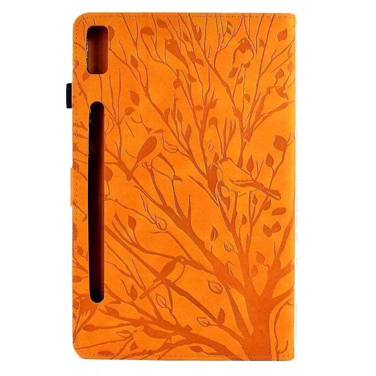For Lenovo Tab P11 Pro Gen 2 Fortune Tree Pressure Flower PU Tablet Case