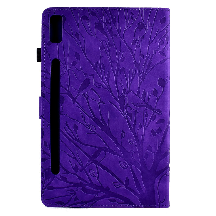 For Lenovo Tab P11 Pro Gen 2 Fortune Tree Pressure Flower PU Tablet Case