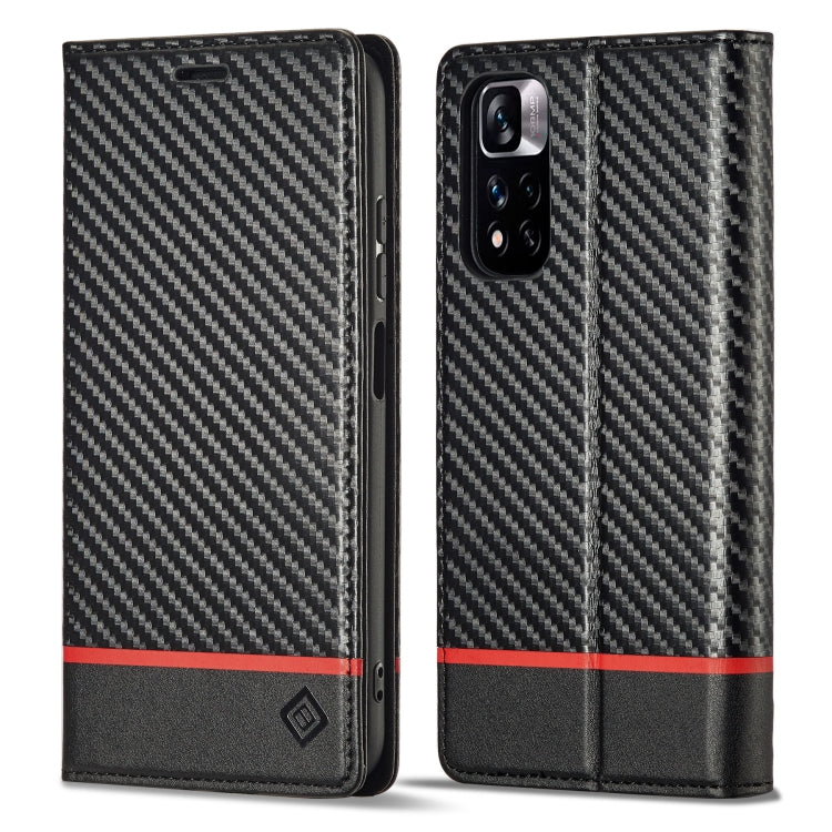For Xiaomi Redmi Note 12 Pro 4G Global LC.IMEEKE Carbon Fiber Leather Phone Case