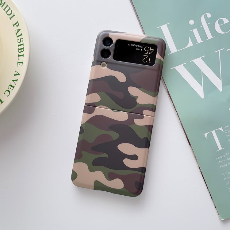 For Samsung Galaxy Z Flip3 5G IMD Pattern Phone Case(Camouflage)