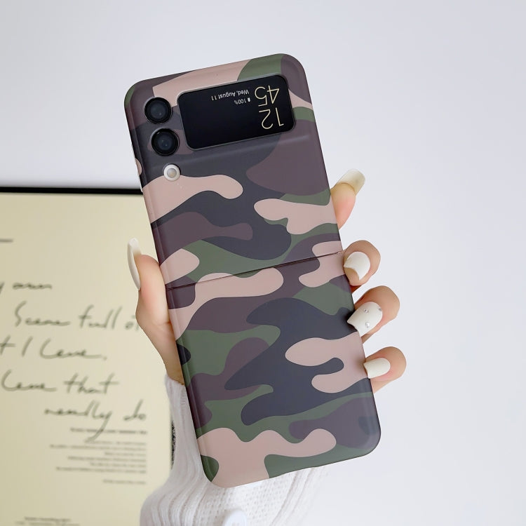 For Samsung Galaxy Z Flip4 5G IMD Pattern Phone Case(Camouflage)