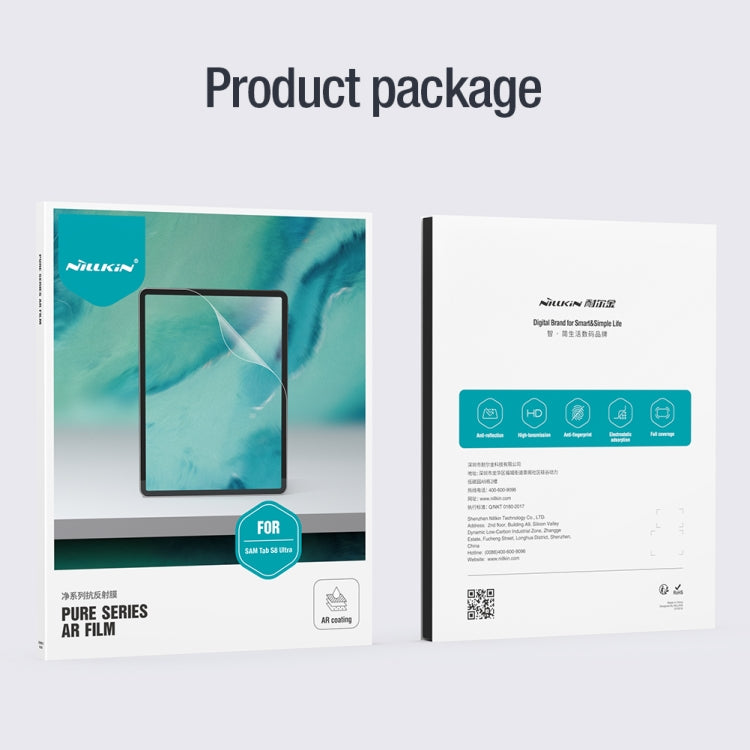 For Samsung Galaxy Tab S8 Ultra NILLKIN Pure Series Anti-reflection Tempered Tablet Glass Film